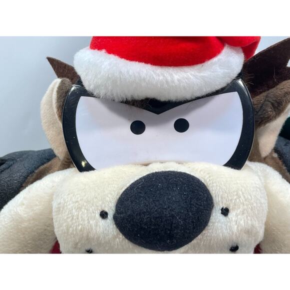 Telco Rocking Holiday 2000 Looney Tunes Taz Animated Musical Christmas Plush 9" - Picture 5 of 14